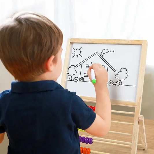 Wooden Chalkboard & Bead Counting Board