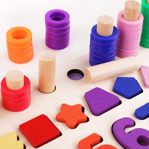 3-in-1 Montessori Educational Puzzle Board