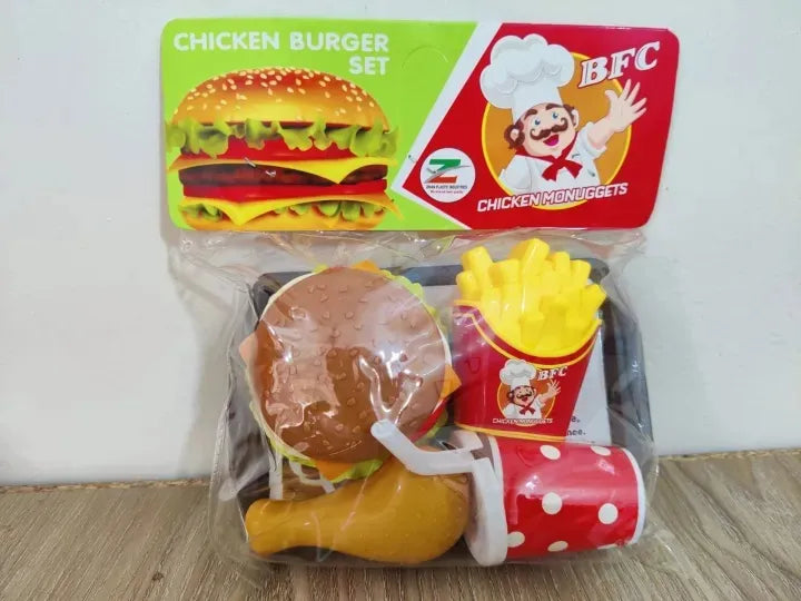 Kids Burger Pretend Play Set