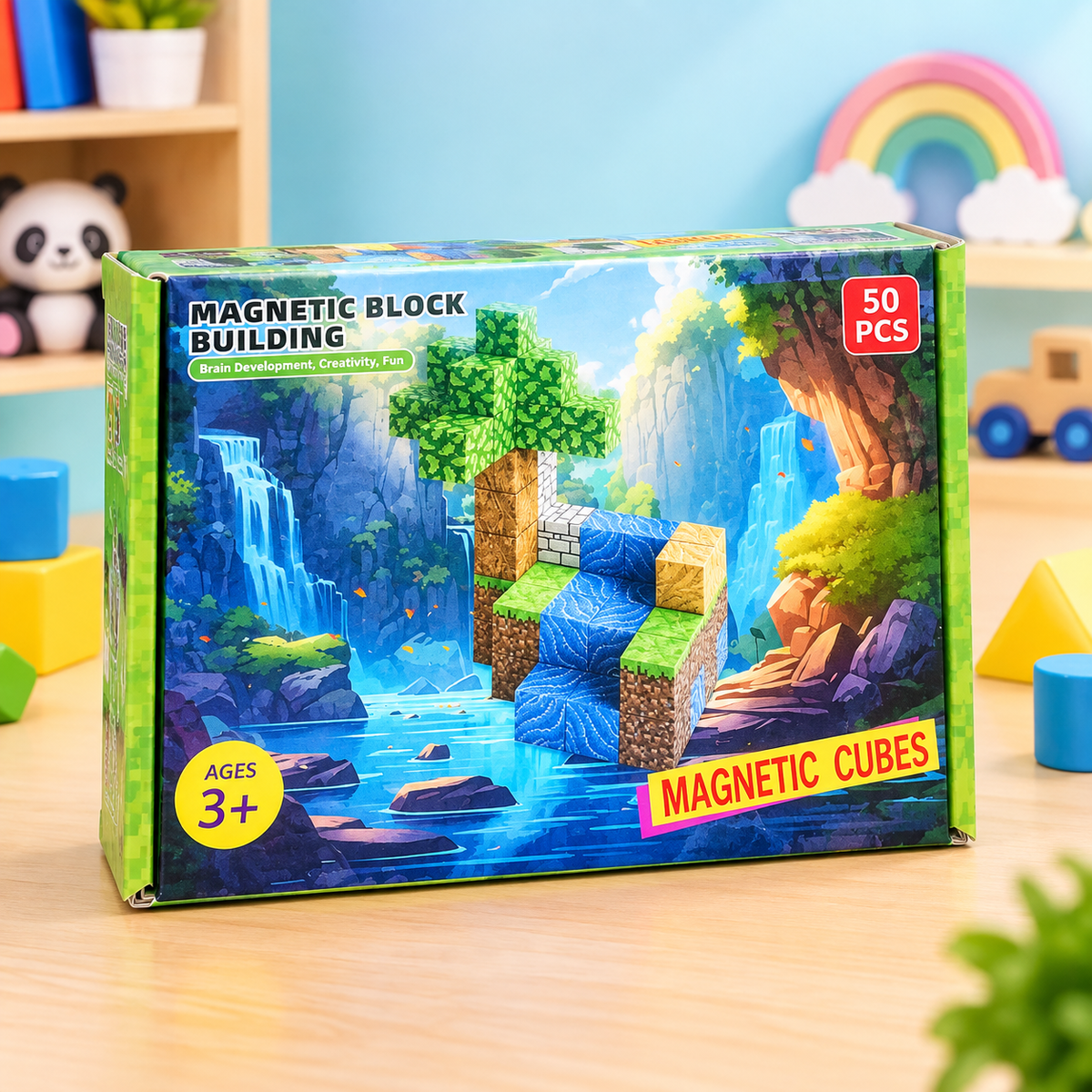 Magnetic Block Building Toy Set