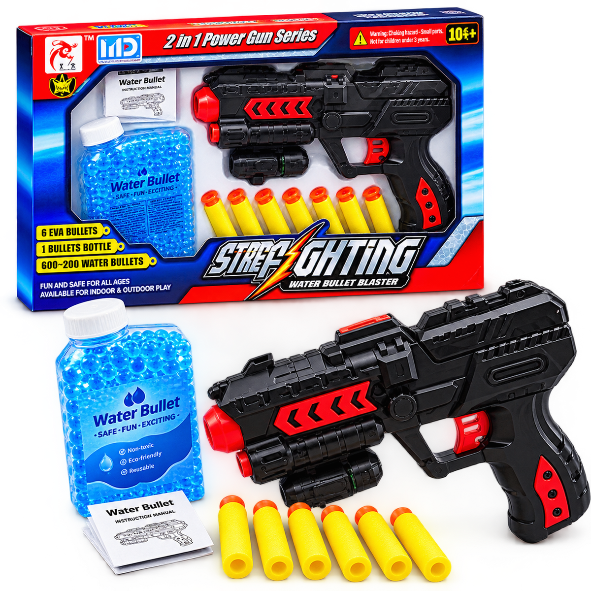 2-in-1 Foam Dart & Water Blaster Toy