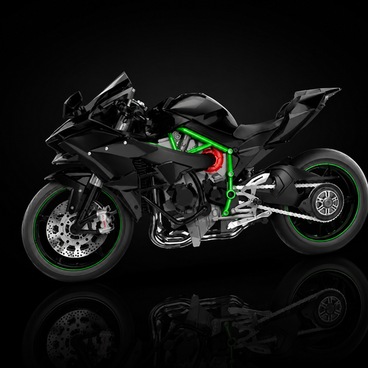 Kawasaki 1:9 Alloy Motorcycle with Spray, Light & Sound