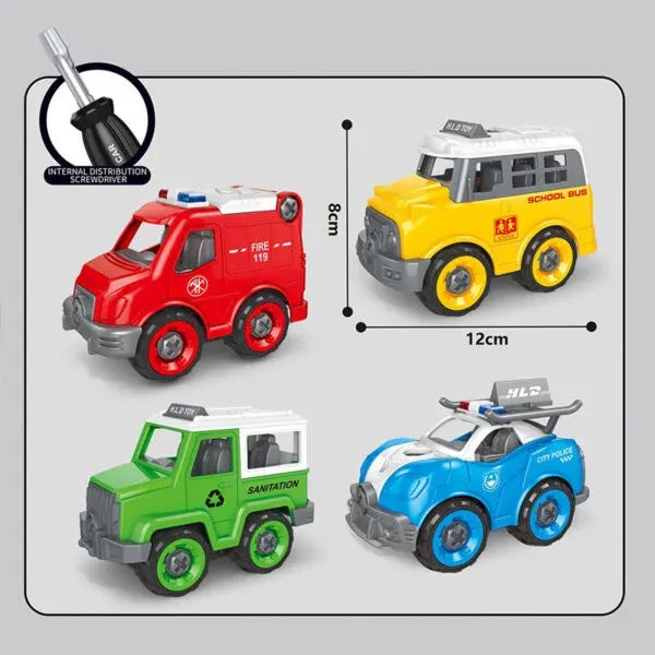 DIY Assembled Traffic Engineering Car Puzzle Set