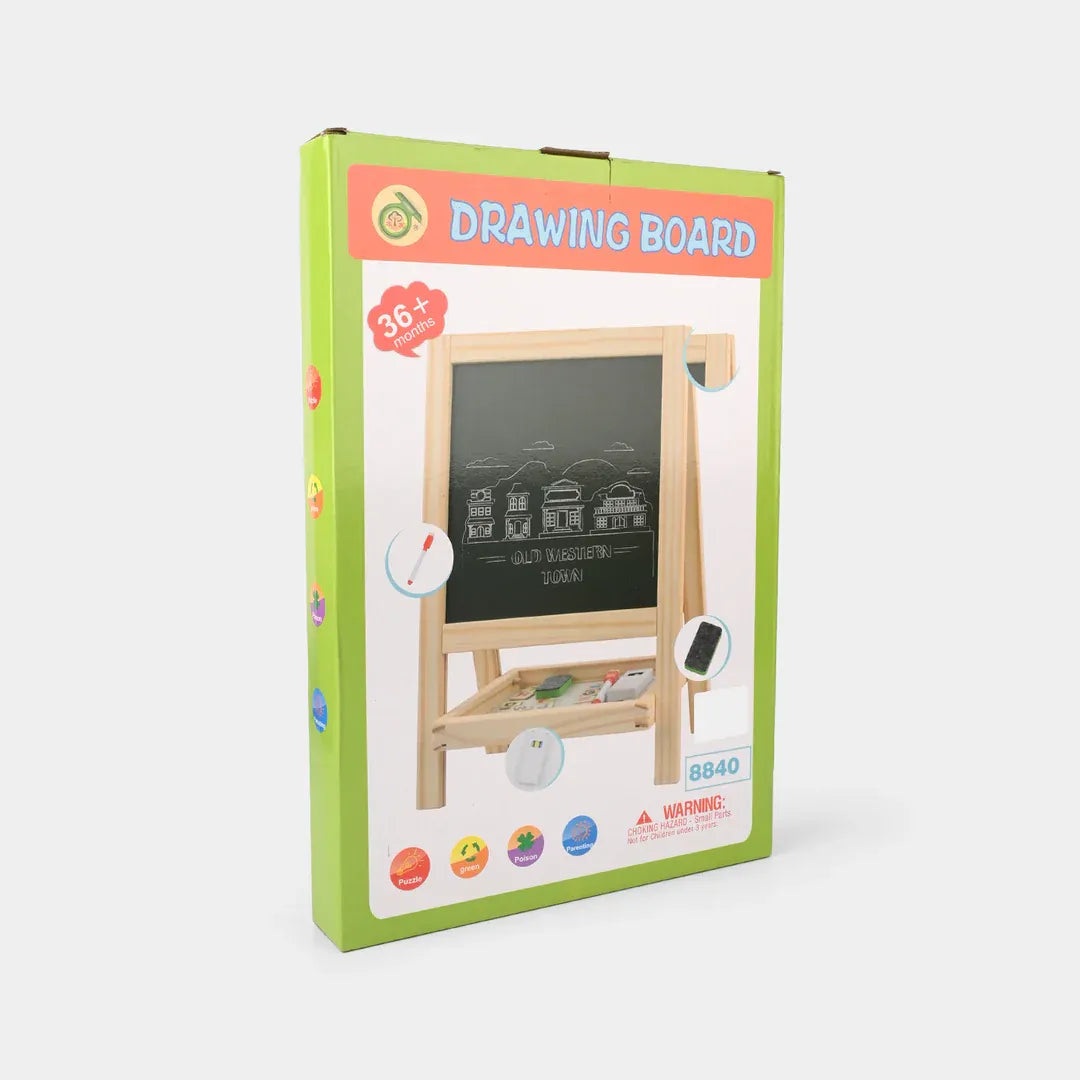 2in1-Double-Sided Educational Wooden Board