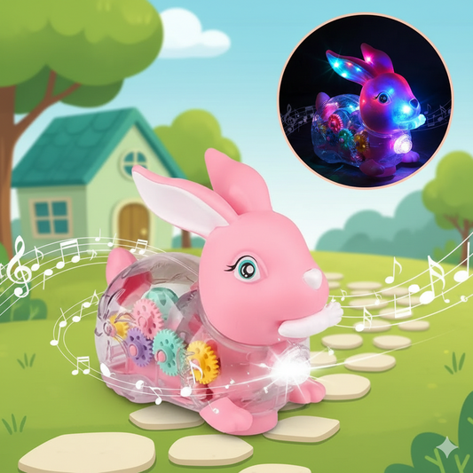 Electric Transparent Rabbit Toy