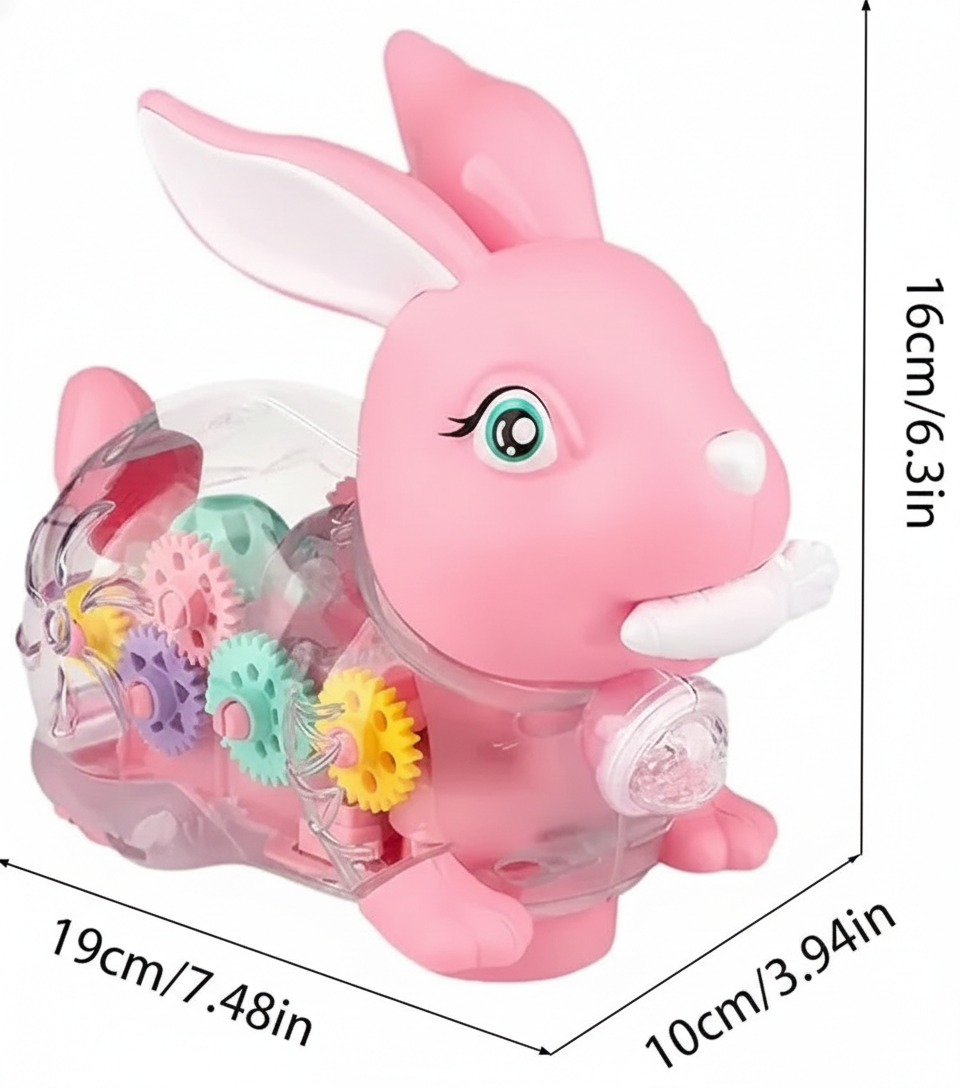 Electric Transparent Rabbit Toy