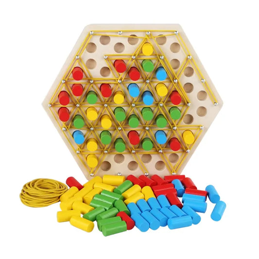 Wooden Triangle Battle Chess Game