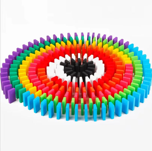 Colorful Wooden Kids Domino Toy