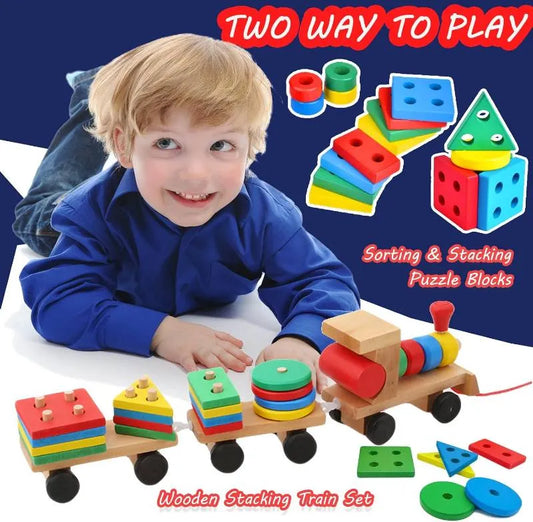 Colorful Train Shape Sorting Toy