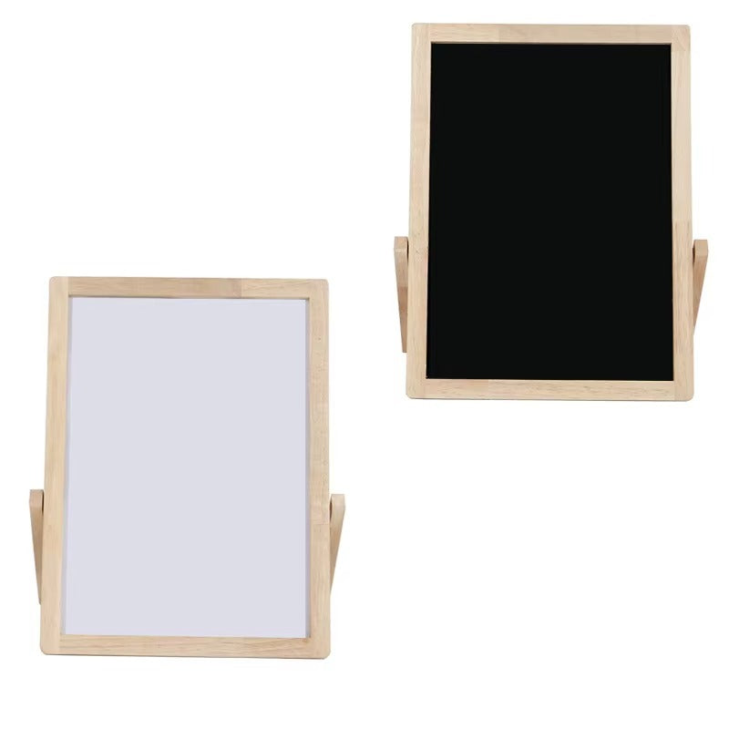 Double-Sided Magnetic Wooden Whiteboard for Kids