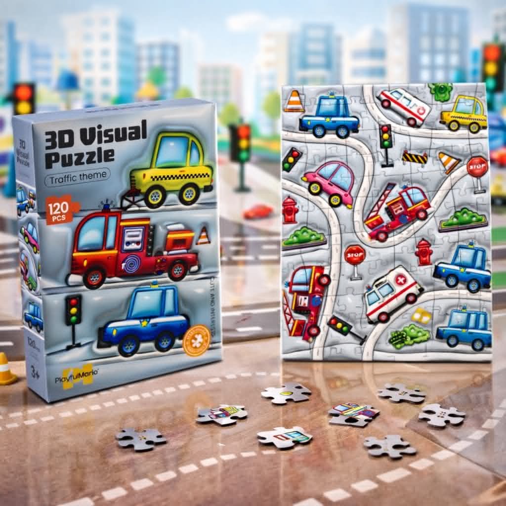 3D Ice Cream Visual Puzzle – 120 Pieces