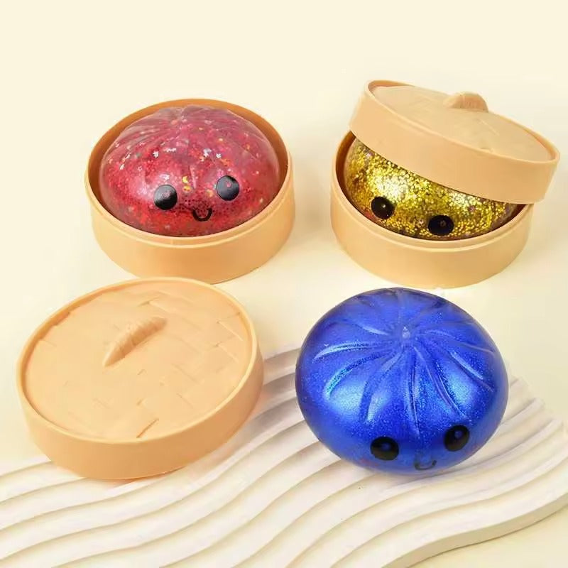 100% Glitter Dumpling Squishy Stress Toy