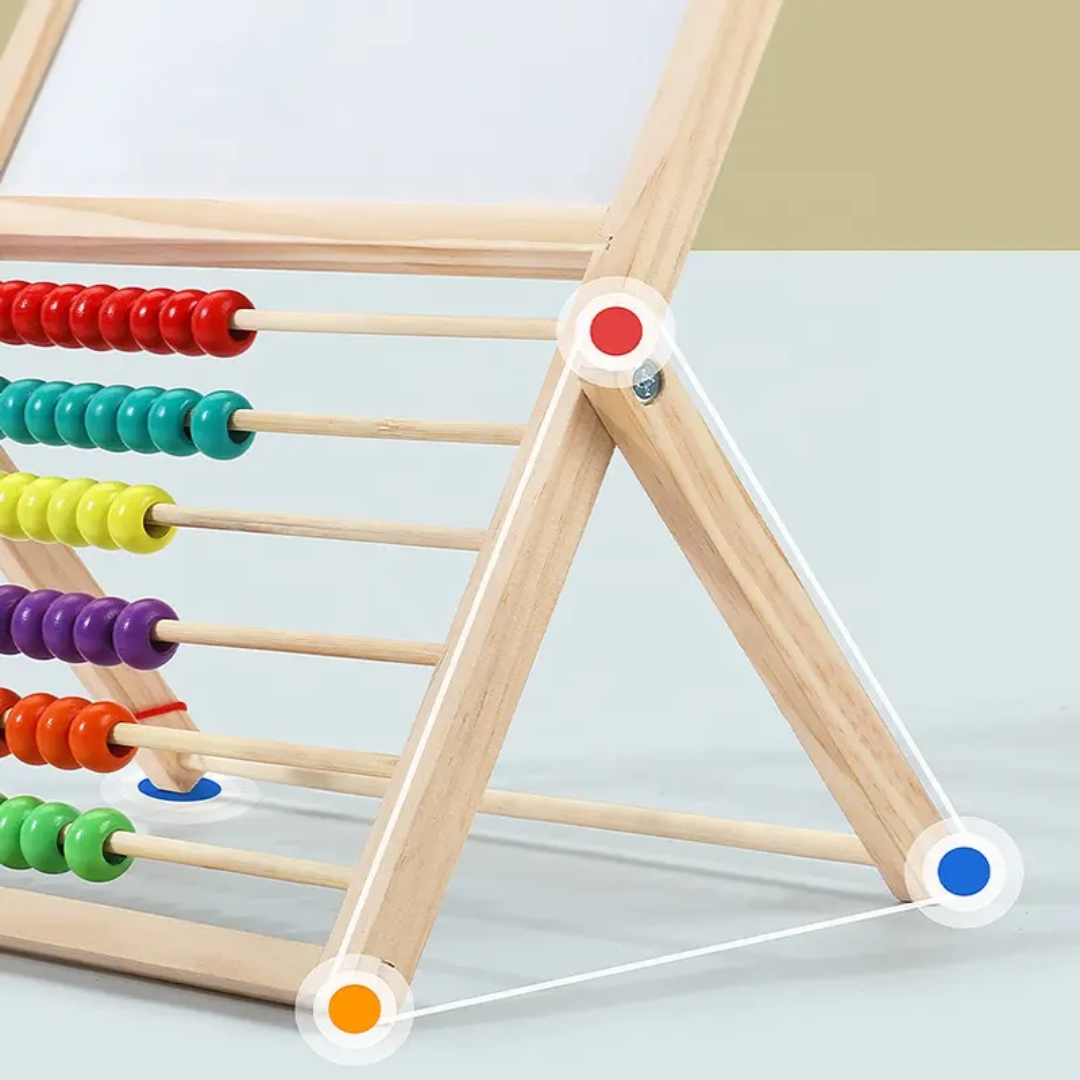 Wooden Chalkboard & Bead Counting Board