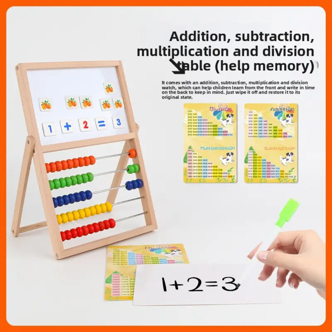 Wooden Chalkboard & Bead Counting Board