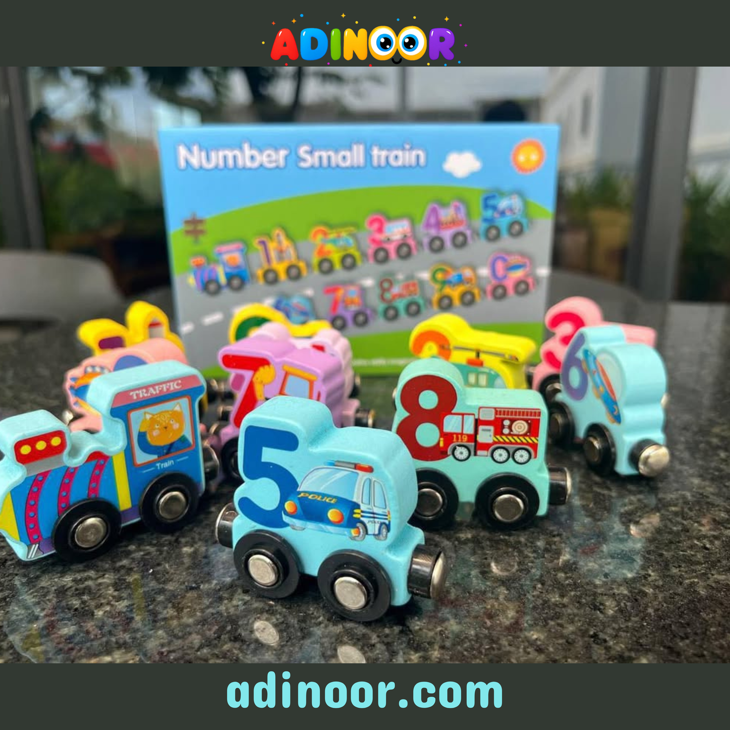 Montessori Wooden Digital Number Train Toy