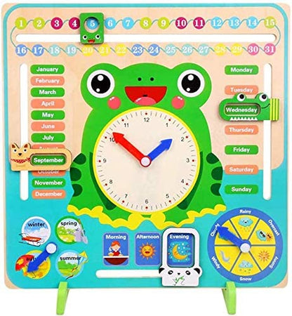 7-in-1 Montessori Wooden Kids Calendar