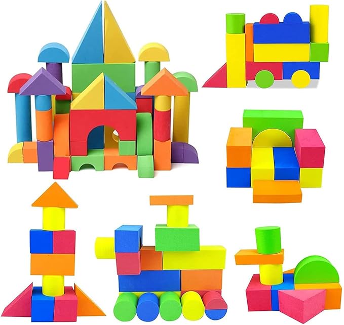 Wooden Colorful Building Blocks Puzzle Toy
