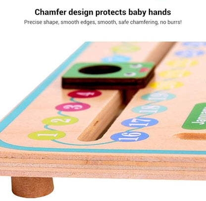 7-in-1 Montessori Wooden Kids Calendar