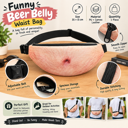 Funny Beer Belly Waist Bag