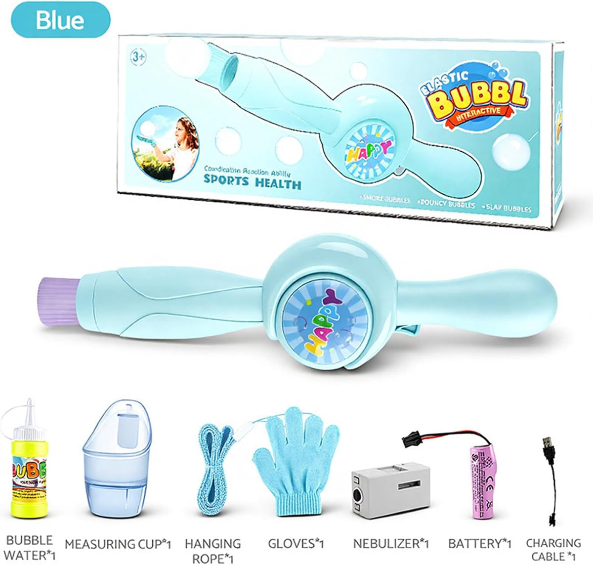 Colorful Smoke Bubble Machine With Lighting for Kids