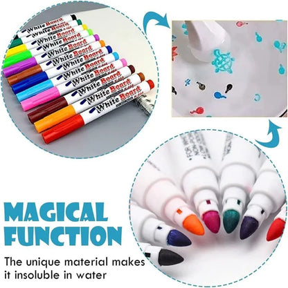 Doodle Water Floating Pens with Ceramic Spoon