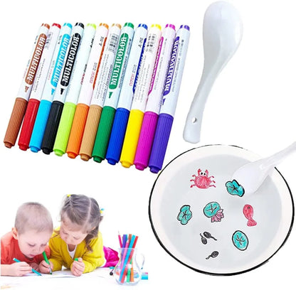 Doodle Water Floating Pens with Ceramic Spoon