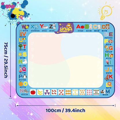 Water Doodle Drawing Mat for Kids 100x80 CM