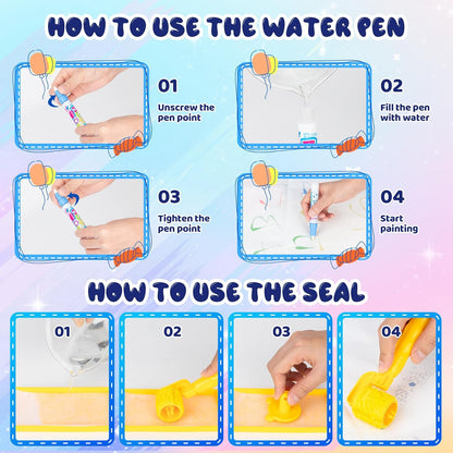 Water Doodle Drawing Mat for Kids 100x80 CM