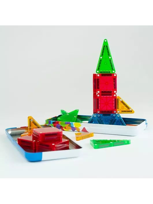(30 Pcs) 3D Educational Magnetic Building Tiles Toy Set