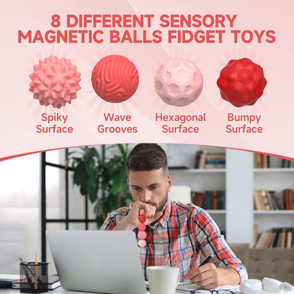 8 Pcs Magnetic Fidget Balls Set