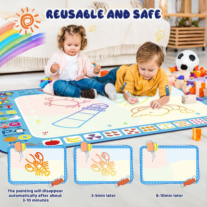 Water Doodle Drawing Mat for Kids 100x80 CM