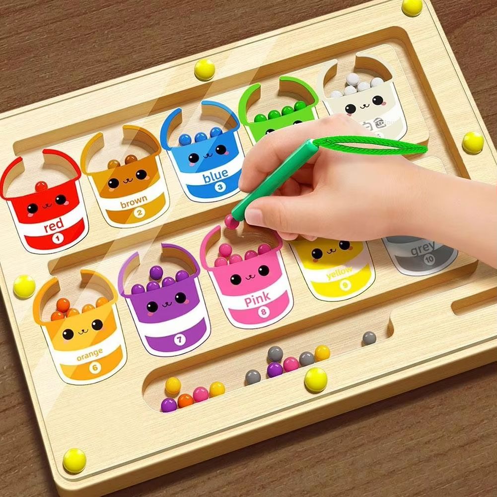 Magnetic Color Sorting Board – Montessori Wooden Toy – Adinoor