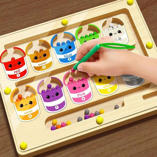 Magnetic Color Sorting Board – Montessori Wooden Toy