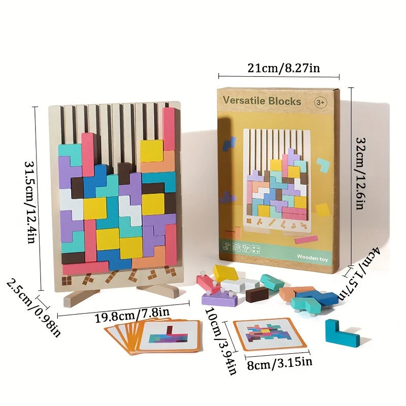 3D Wooden Puzzle Blocks