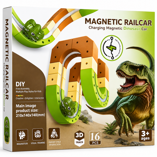 16 PCS Gravity 3D Racing Train Track