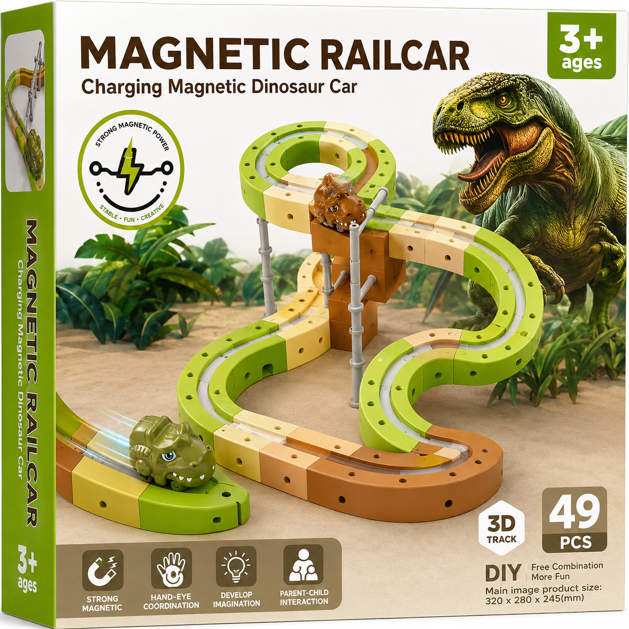 49 PCS Gravity 3D Racing Train Track