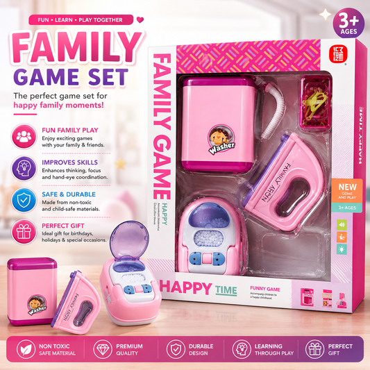 Kids Mini Washing Machine & Household Playset