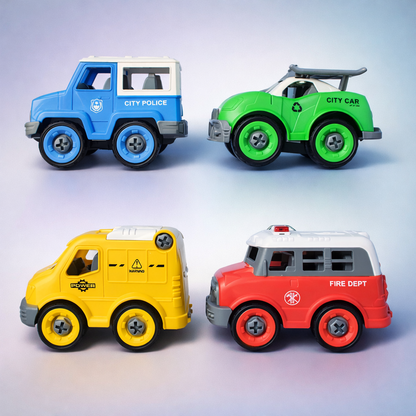 DIY Assembled Traffic Engineering Car Puzzle Set