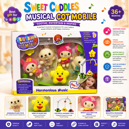 Sweet Cuddles Musical Cot Mobile for Babies