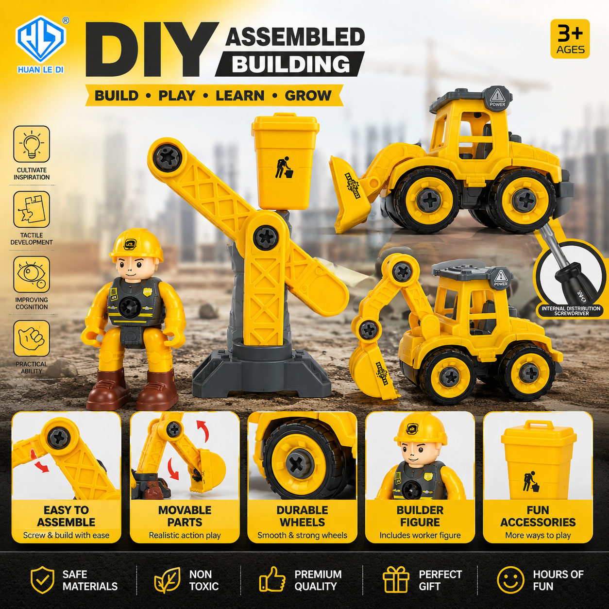 DIY Building Vehicle Assembly Set