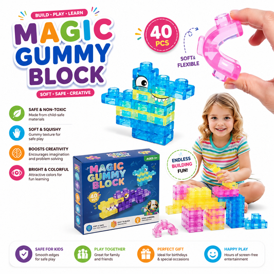 40PCS Soft Sensory Building Blocks