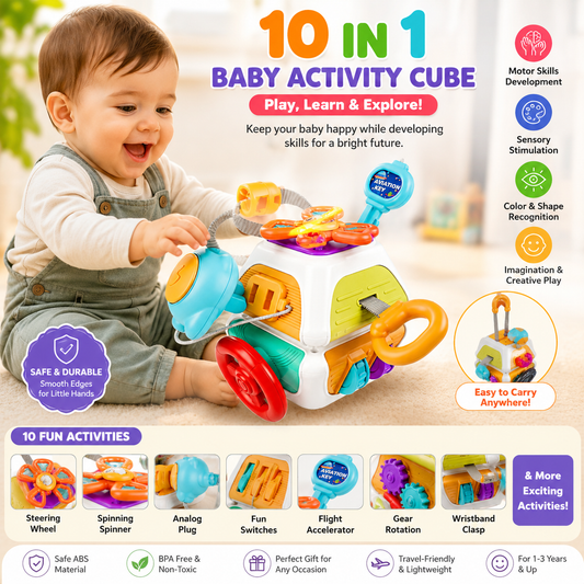 10-in-1 Baby Activity Cube Toy