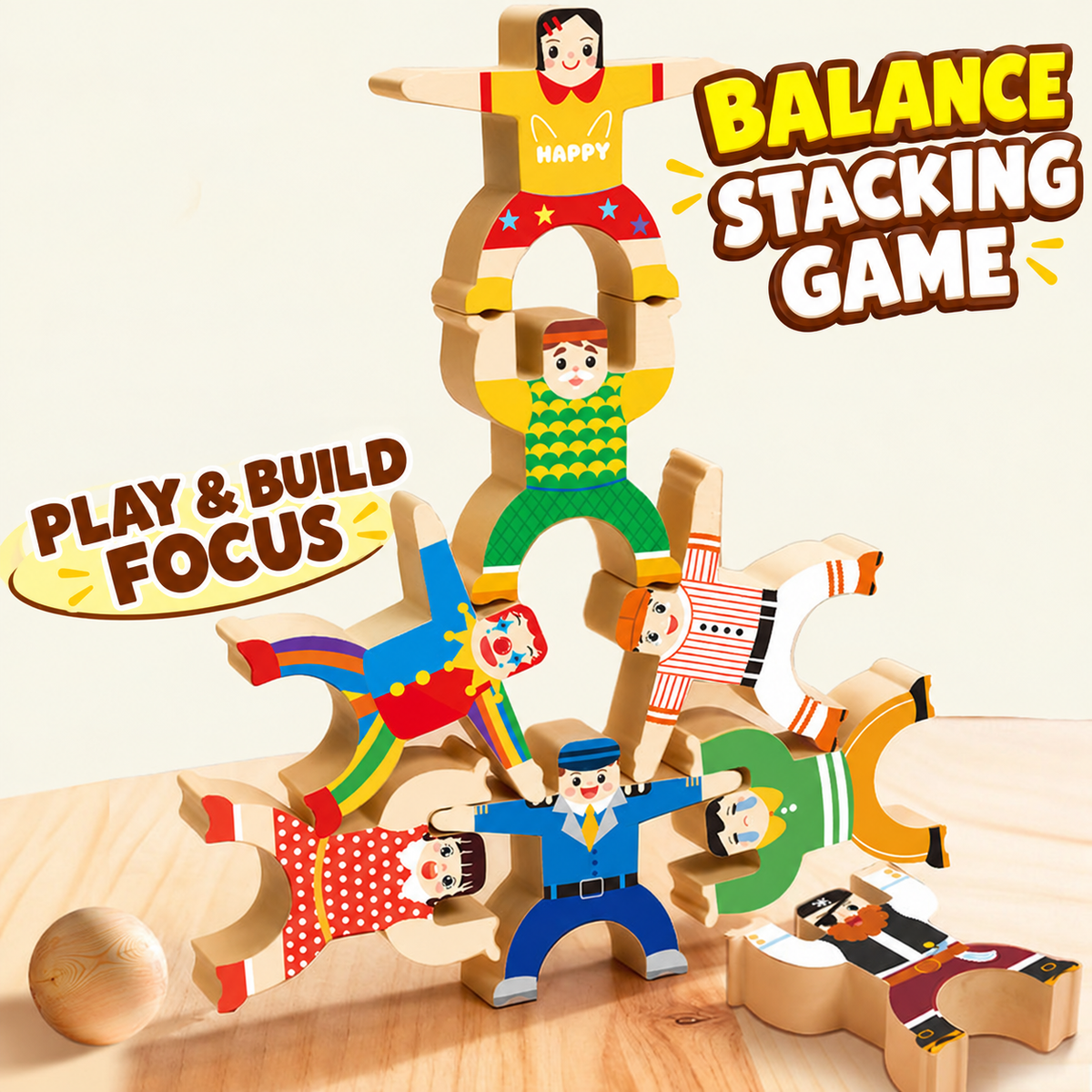 Wooden  Balance Stacking Game