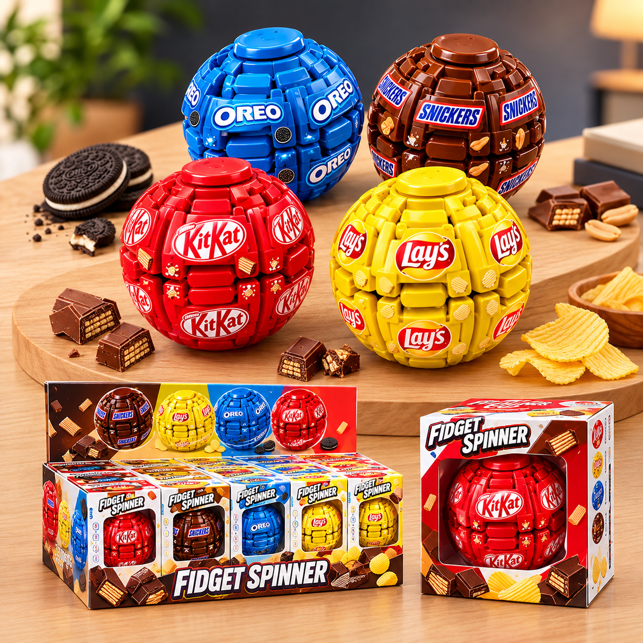 Snacks Transformable Finger Spinner