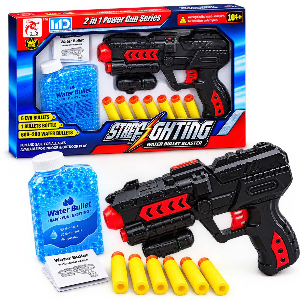 2-in-1 Foam Dart & Water Blaster Toy