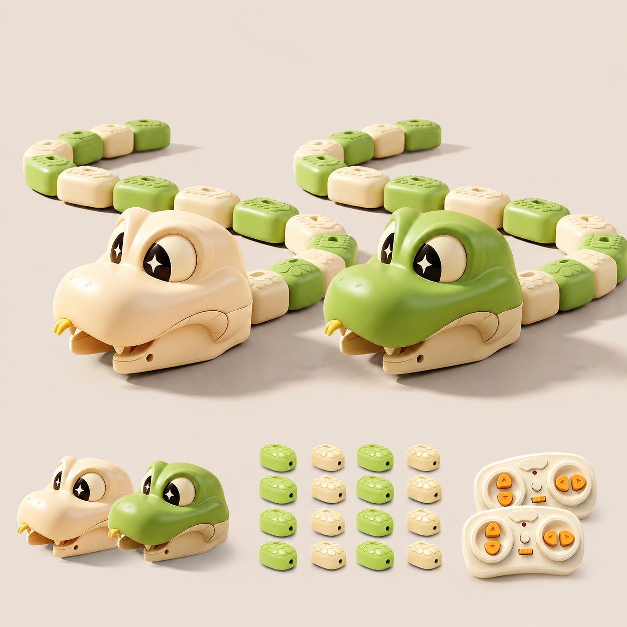 Remote Control Eating Snake Toy- 2 Set