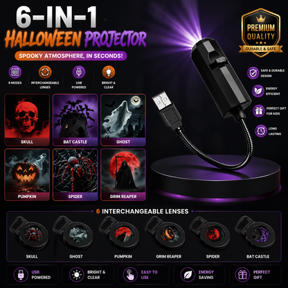 6-in-1 Halloween Projector