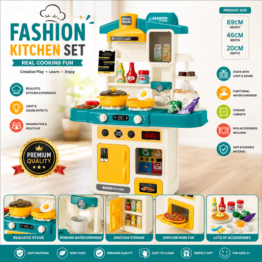 43PCS Spray Mist Kids Kitchen Play Set