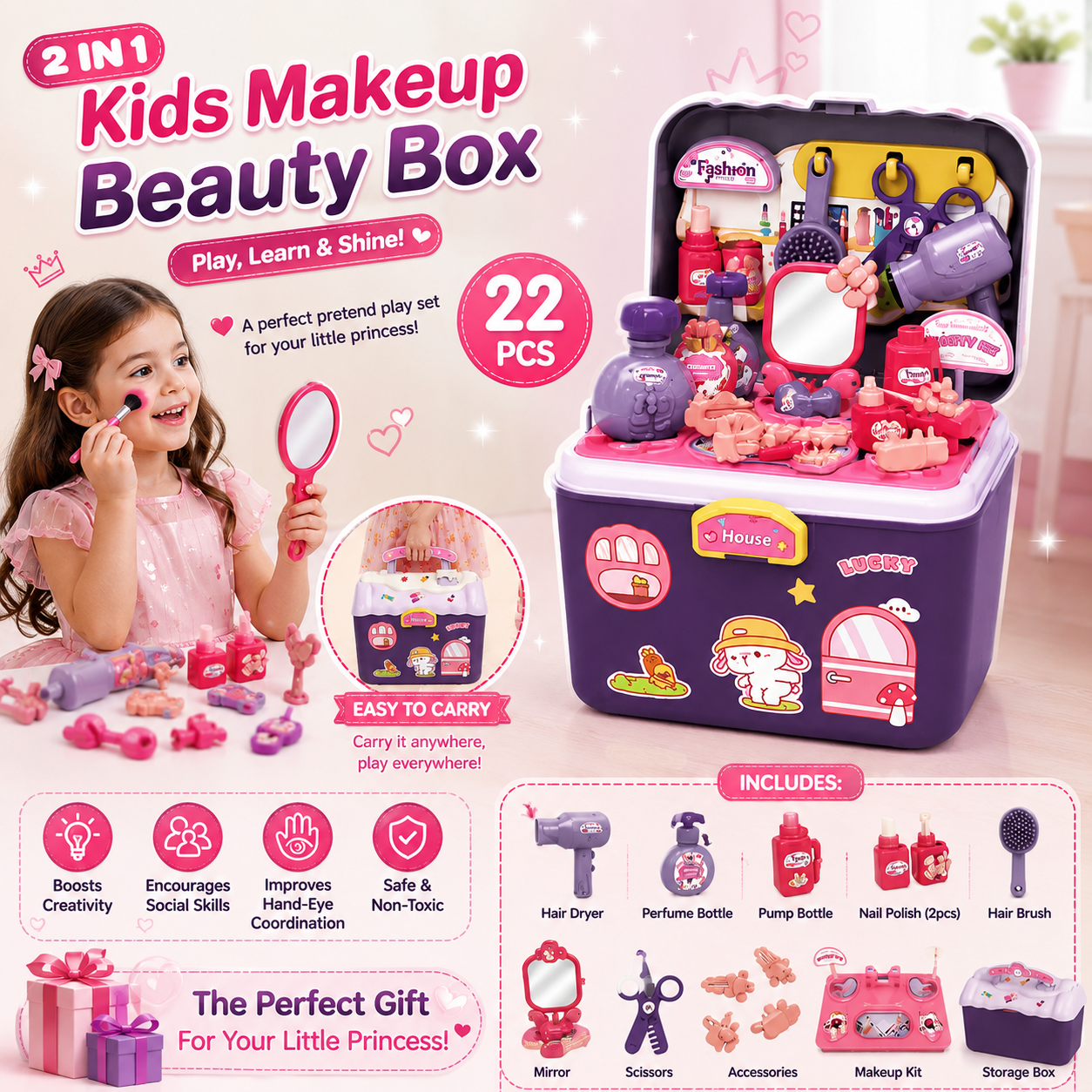 2-in-1 Kids Tool Bench & Storage Box