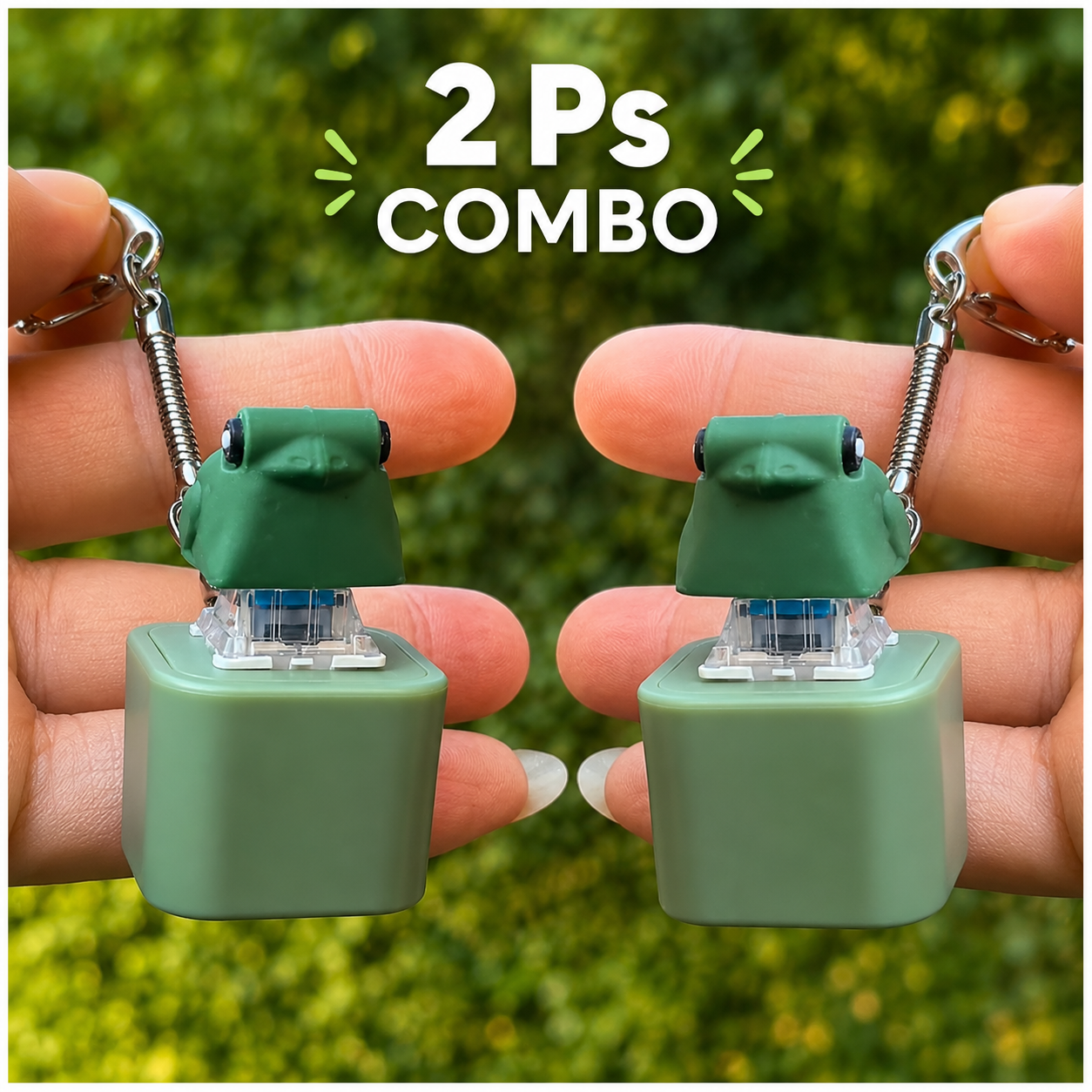 2 Pcs Frog Fidget Keychain – Lights & Sound